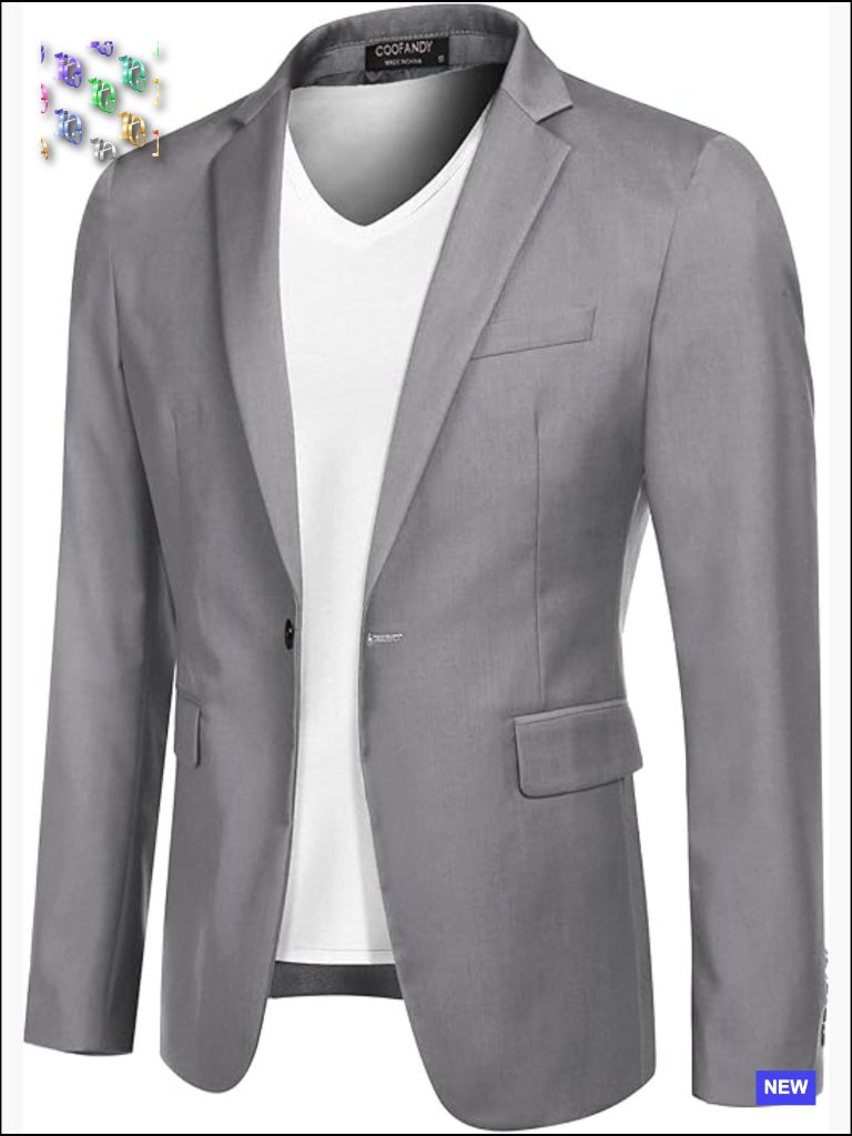 Lightweight Sport Coat Blazer Classic Fit Business Casual Polyester Blend
